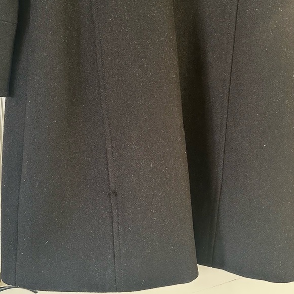 J Crew factory Black Lady Day Coat 100% wool size 8 - Picture 4 of 11